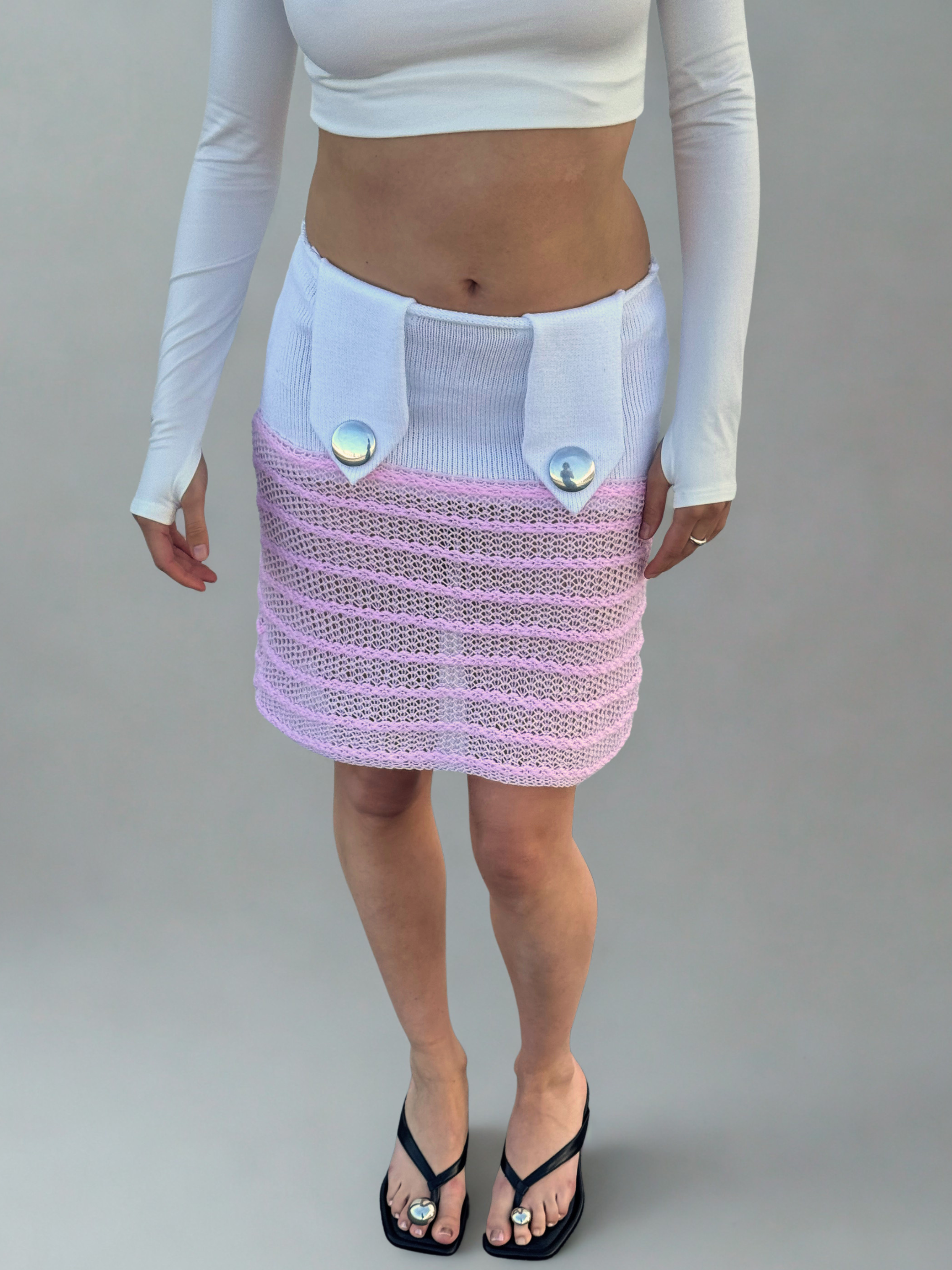LEYLI SKIRT PINK AND WHITE