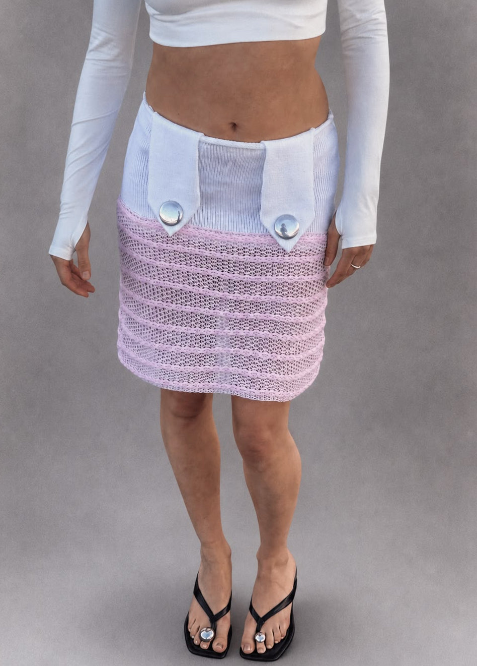 LEYLI SKIRT PINK AND WHITE